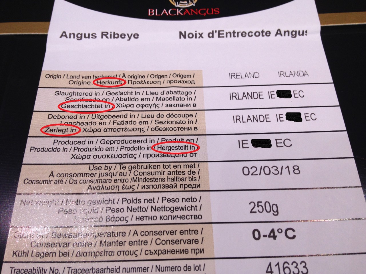 Herkunftskennzeichnung bei Rindfleisch